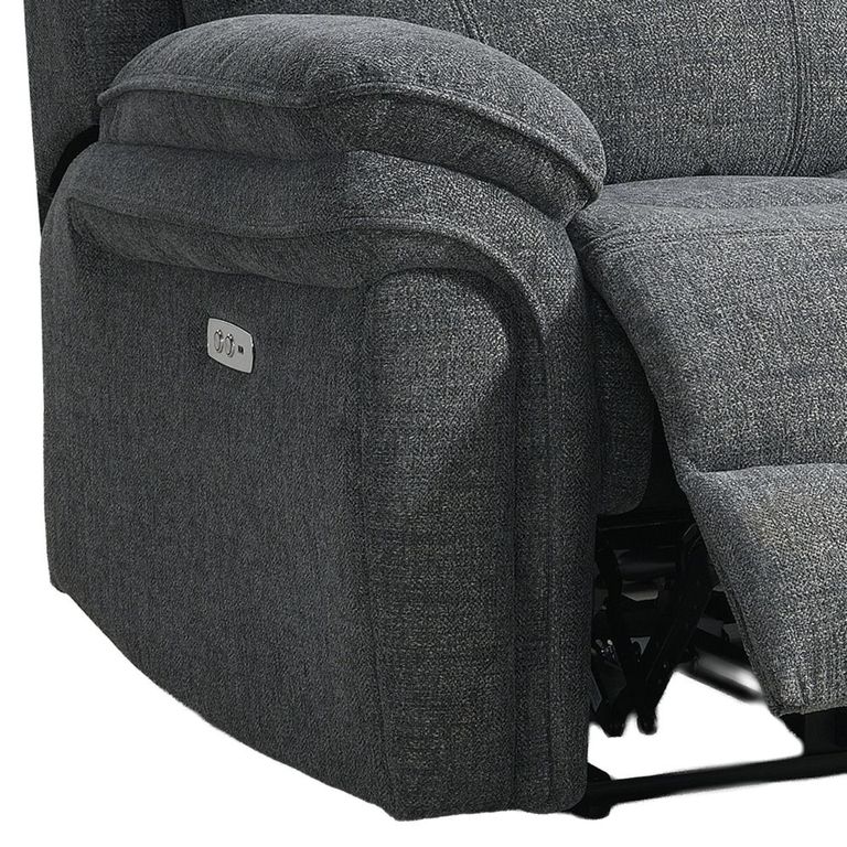 Harrow Electric Recliner Sofa - 3 Seater - Dark Grey - Fabric