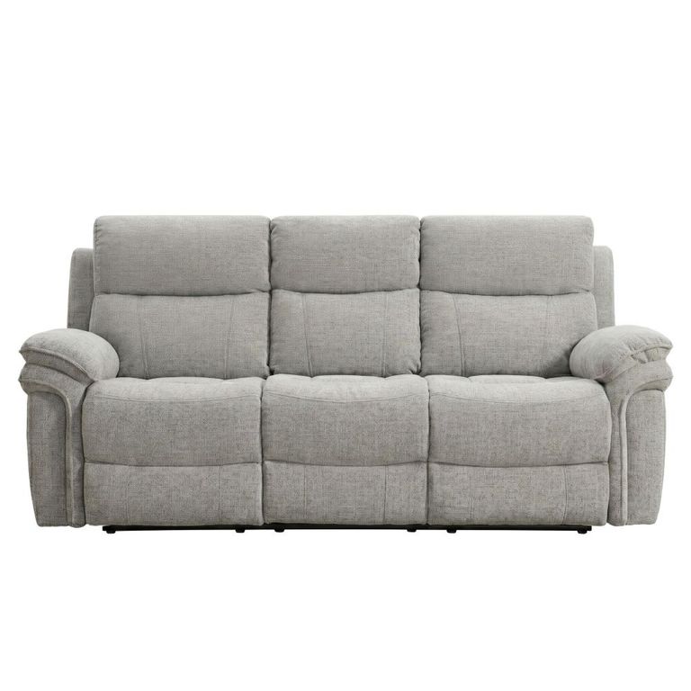 Harrow Electric Recliner Sofa - 3 Seater - Light Grey - Fabric