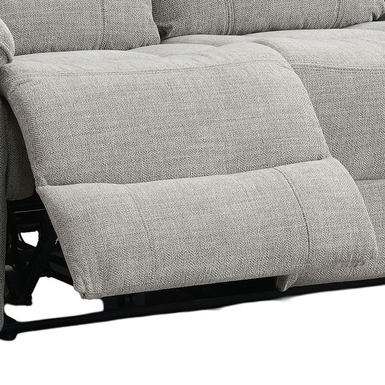 Harrow Electric Recliner Sofa - 3 Seater - Light Grey - Fabric