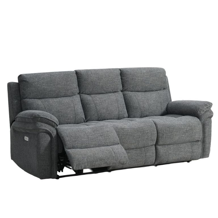 Harrow Electric Recliner Sofa Suite - 3+1+1 Seater - Dark Grey - Fabric