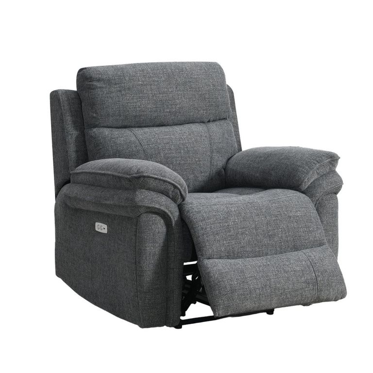 Harrow Electric Recliner Sofa Suite - 3+1+1 Seater - Dark Grey - Fabric
