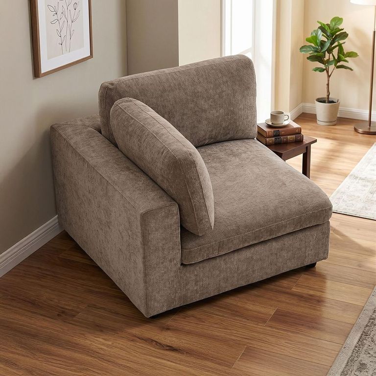 Haven Corner Chair - Hazelnut - Fabric
