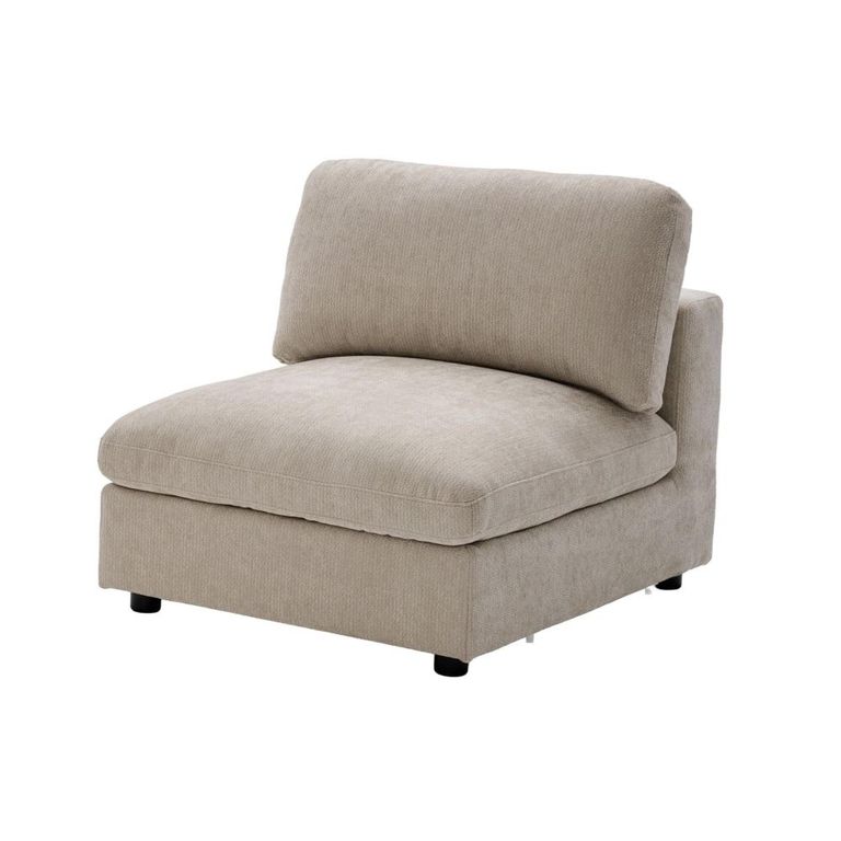 Haven Armless Chair - Biscuit - Fabric