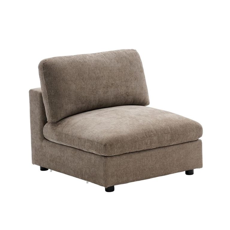 Haven Armless Chair - Hazelnut - Fabric