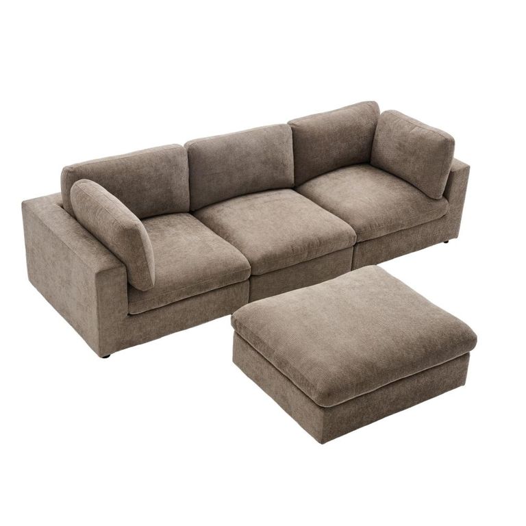 Haven Modular Sofa Suite - 3 Seater - with Footstool - Hazelnut - Fabric