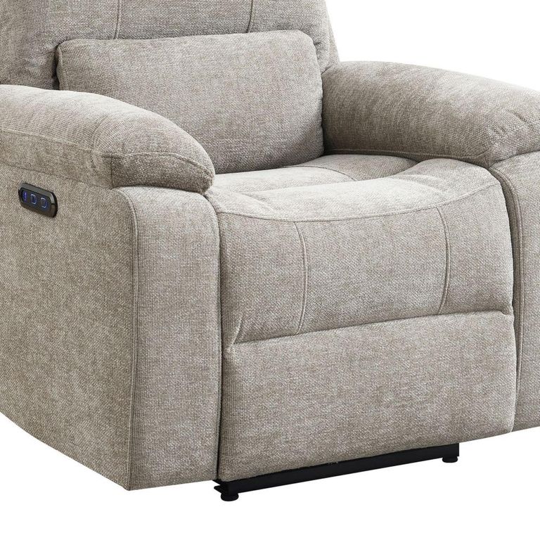 Knightsbridge Electric Recliner Armchair - Fossil - Fabric