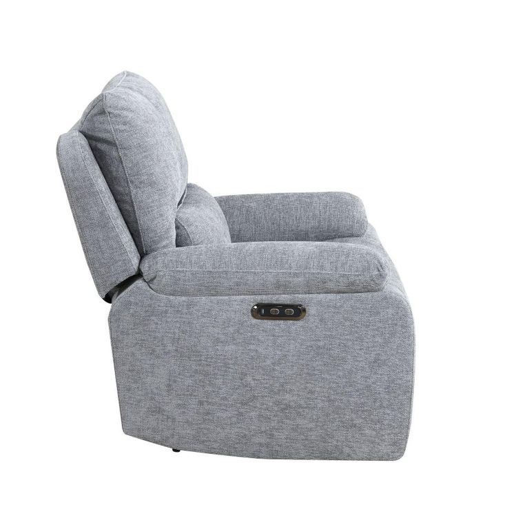 Knightsbridge Electric Recliner Armchair - Granite - Fabric