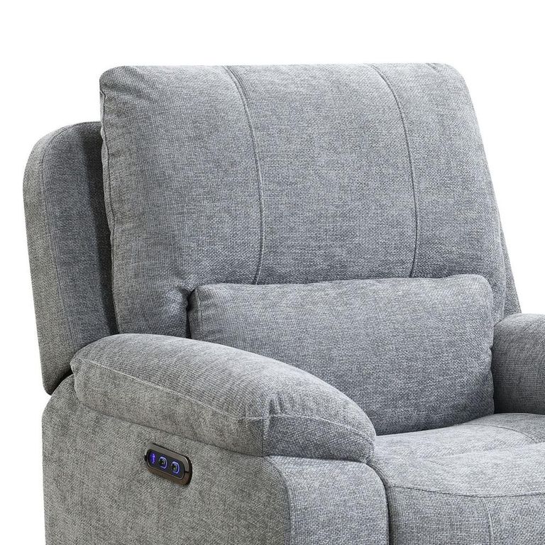 Knightsbridge Electric Recliner Armchair - Granite - Fabric