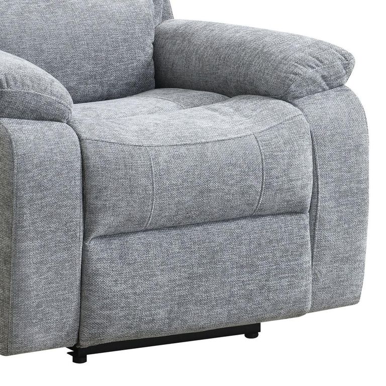 Knightsbridge Electric Recliner Armchair - Granite - Fabric