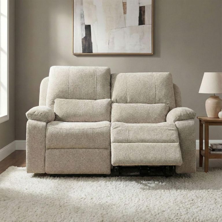Knightsbridge Electric Recliner Sofa - 2 Seater - Fossil - Fabric