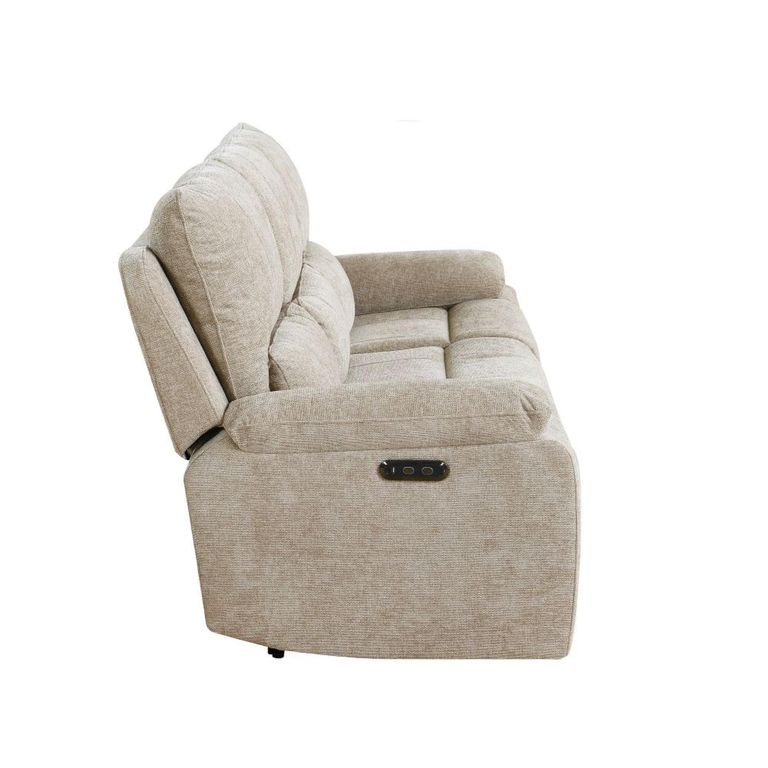 Knightsbridge Electric Recliner Sofa - 3 Seater - Fossil - Fabric