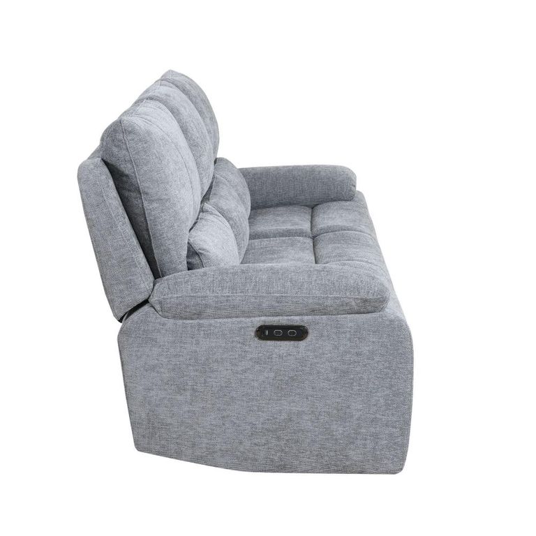 Knightsbridge Electric Recliner Sofa - 3 Seater - Granite - Fabric