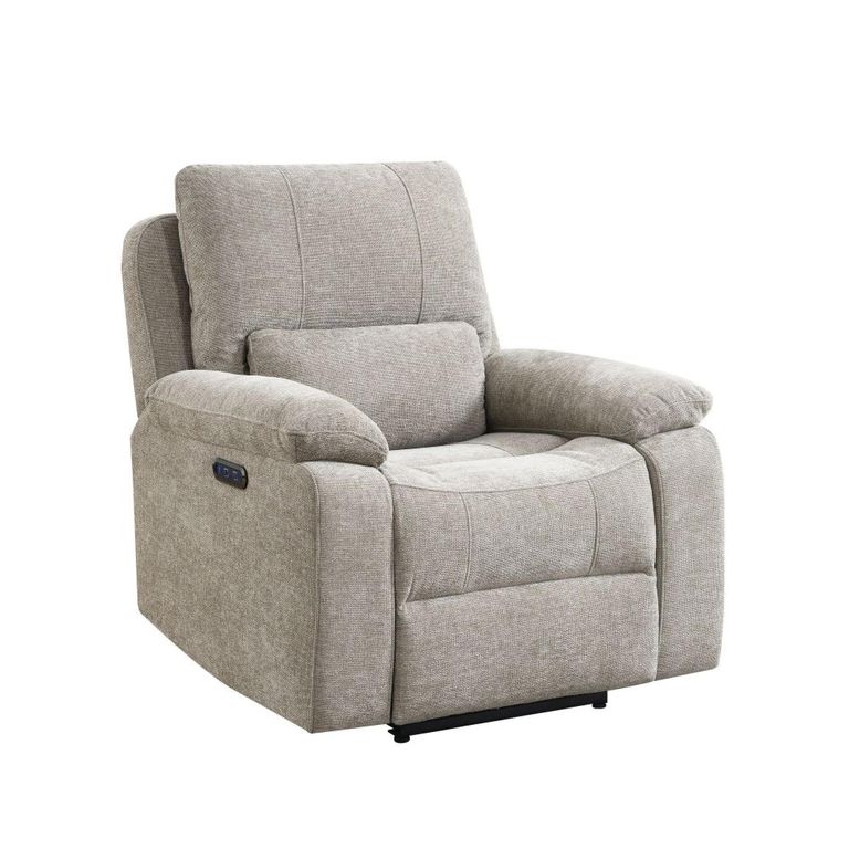Knightsbridge Electric Recliner Sofa Suite - 3+1+1 Seater - Fossil - Fabric