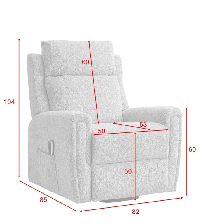 Mayfair Electric Lift & Tilt Armchair - Dual Motor - Ash Grey - Fabric