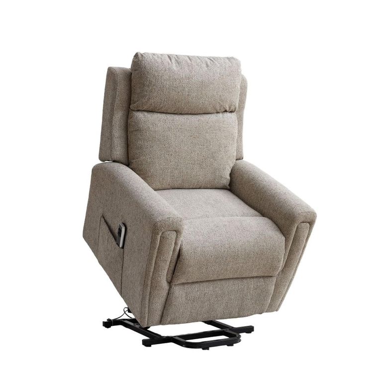 Mayfair Electric Lift & Tilt Armchair - Dual Motor - Beige - Fabric