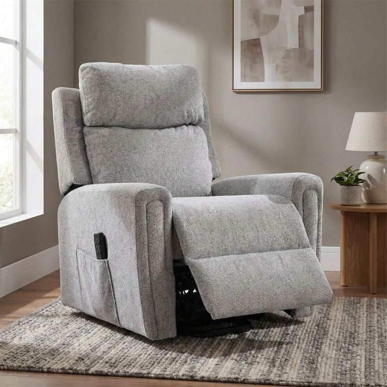 Mayfair Electric Lift & Tilt Armchair - Quad Motor - Ash Grey - Fabric