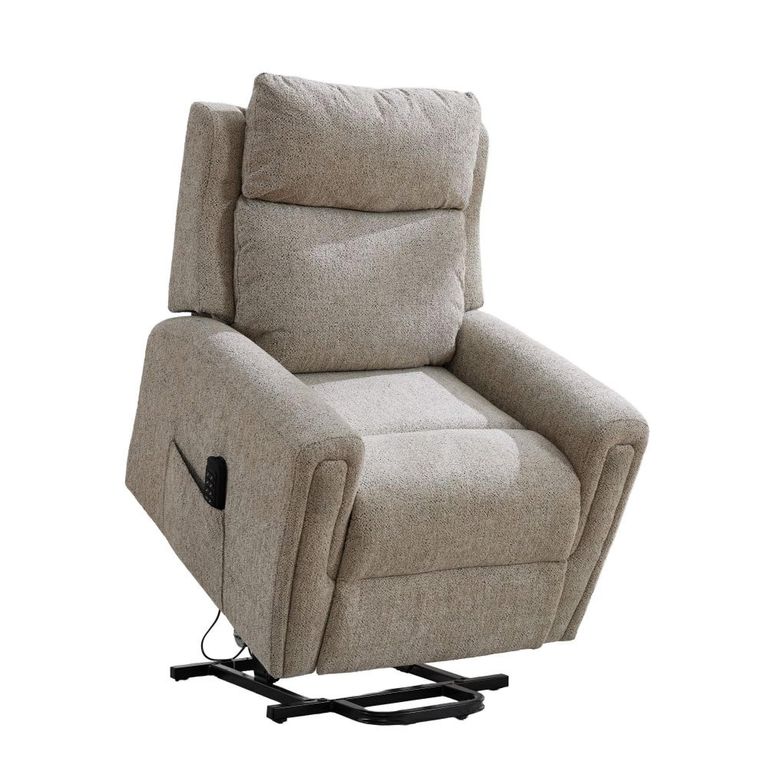 Mayfair Electric Lift & Tilt Armchair - Quad Motor - Beige - Fabric