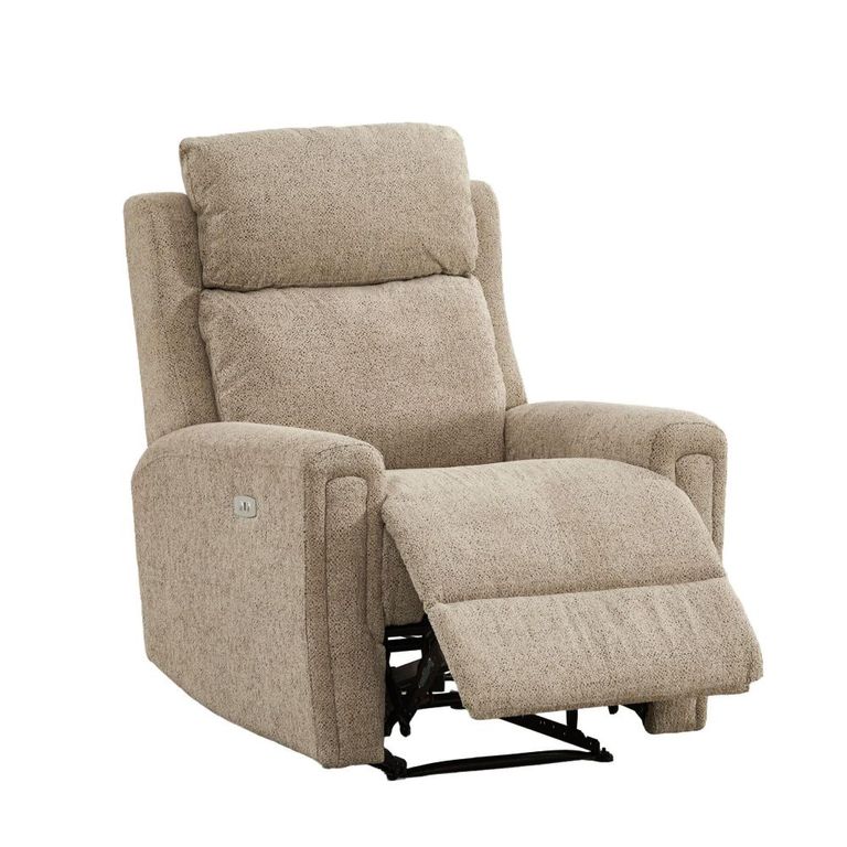 Mayfair Electric Recliner Armchair - Beige - Fabric