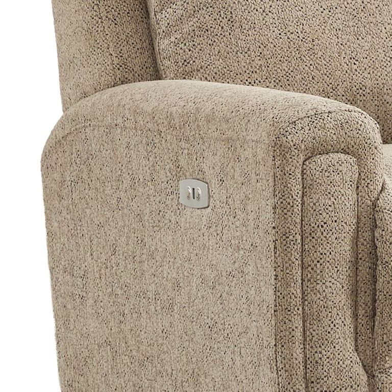 Mayfair Electric Recliner Armchair - Beige - Fabric