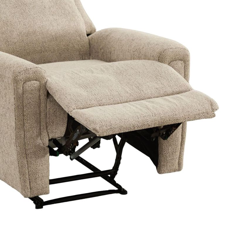 Mayfair Electric Recliner Armchair - Beige - Fabric