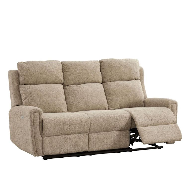 Mayfair Electric Recliner Sofa - 3 Seater - Beige - Fabric