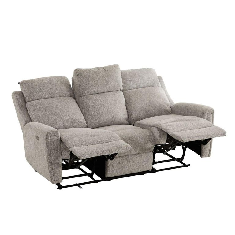 Mayfair Electric Recliner Sofa Suite - 3+1+1 Seater - Ash Grey - Fabric