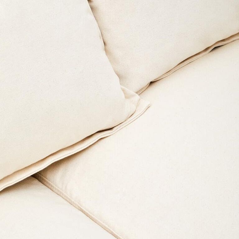 Avignon Sofa - 3 Seater - Cream Fabric with Black Metal Legs