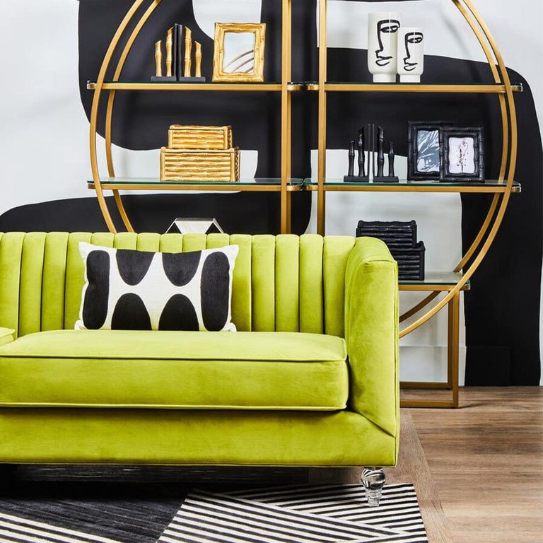 Brasa Sofa - 3 Seater - Green Velvet Fabric