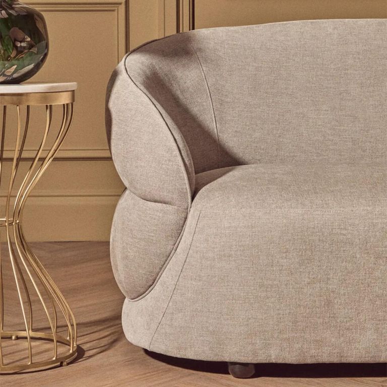 Daphne Sofa - 3 Seater - Taupe Chenille Fabric