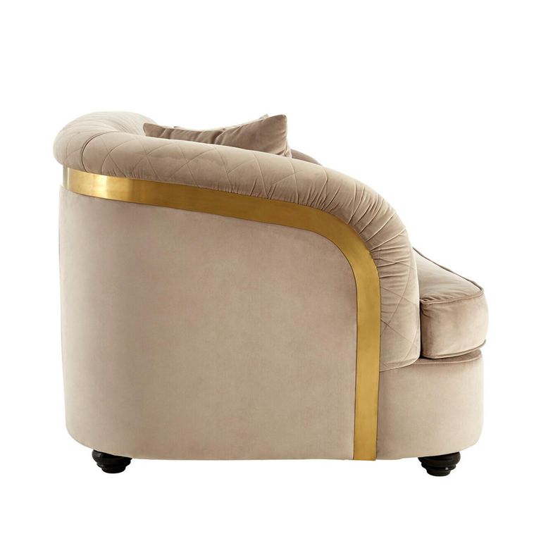 Fiji Sofa - 3 Seater - Grey Velvet Fabric