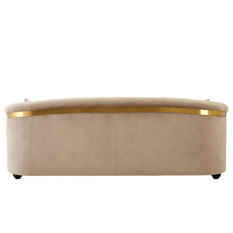 Fiji Sofa - 3 Seater - Grey Velvet Fabric