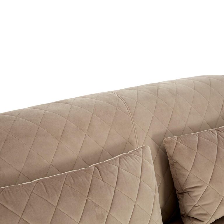 Fiji Sofa - 3 Seater - Grey Velvet Fabric
