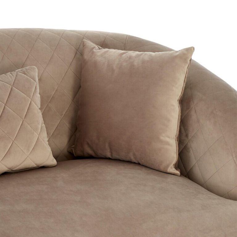 Fiji Sofa - 3 Seater - Grey Velvet Fabric