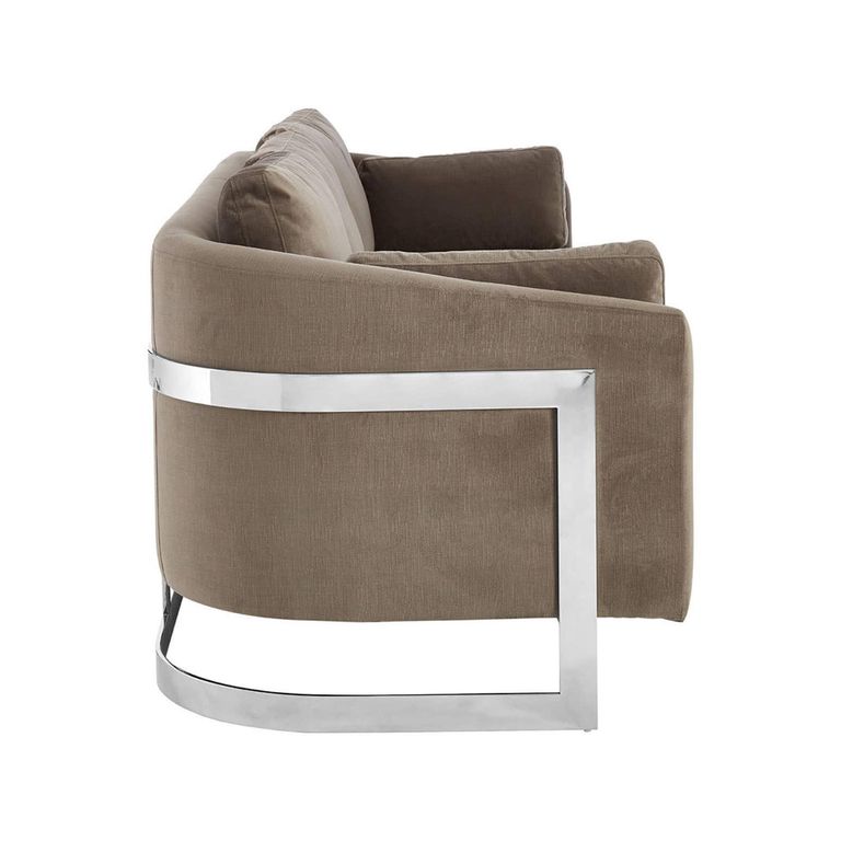Freda Sofa - 3 Seater - Dark Grey Velvet Fabric