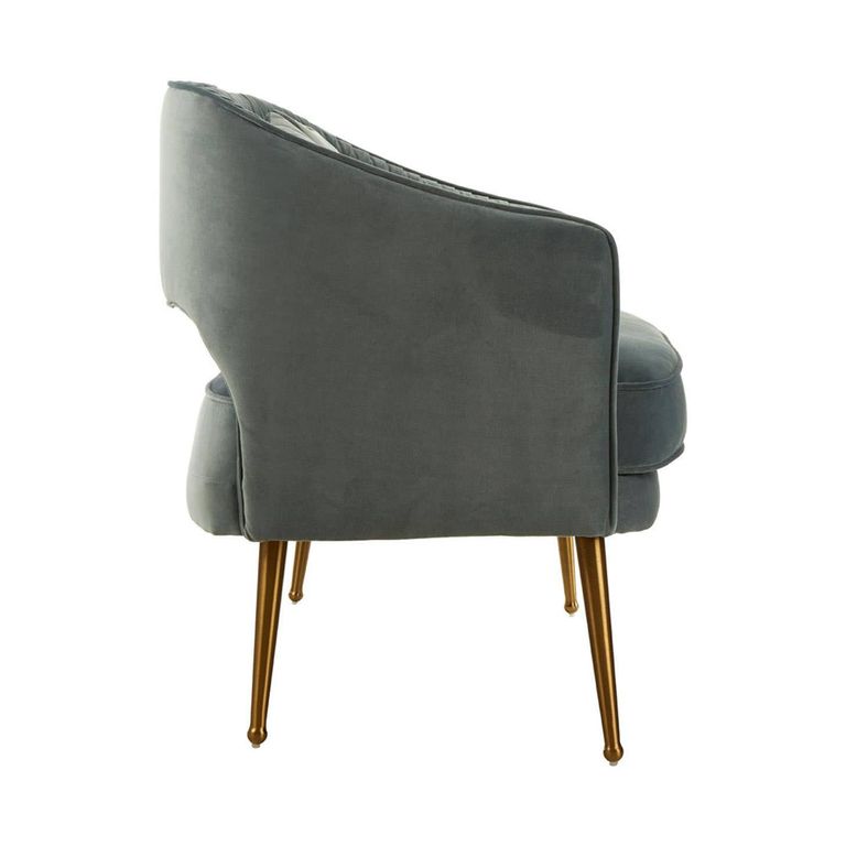 Hendricks Sofa - 2 Seater - Dusky Blue Velvet Fabric