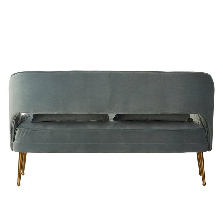 Hendricks Sofa - 2 Seater - Dusky Blue Velvet Fabric