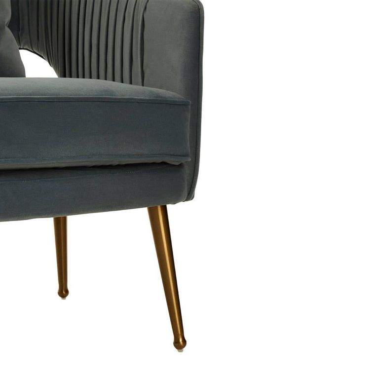 Hendricks Sofa - 2 Seater - Dusky Blue Velvet Fabric