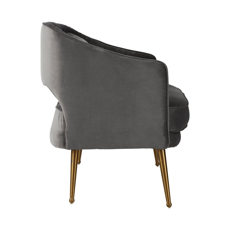 Hendricks Sofa - 2 Seater - Grey Velvet Fabric