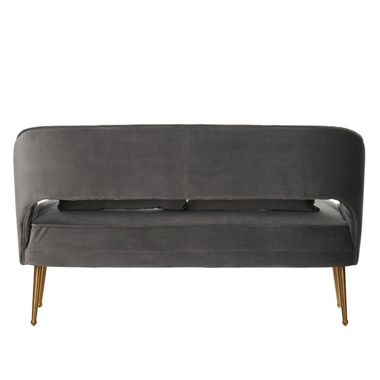 Hendricks Sofa - 2 Seater - Grey Velvet Fabric