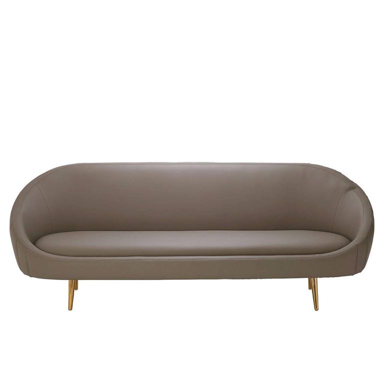 Lagero Sofa - 3 Seater - Brown Faux Leather