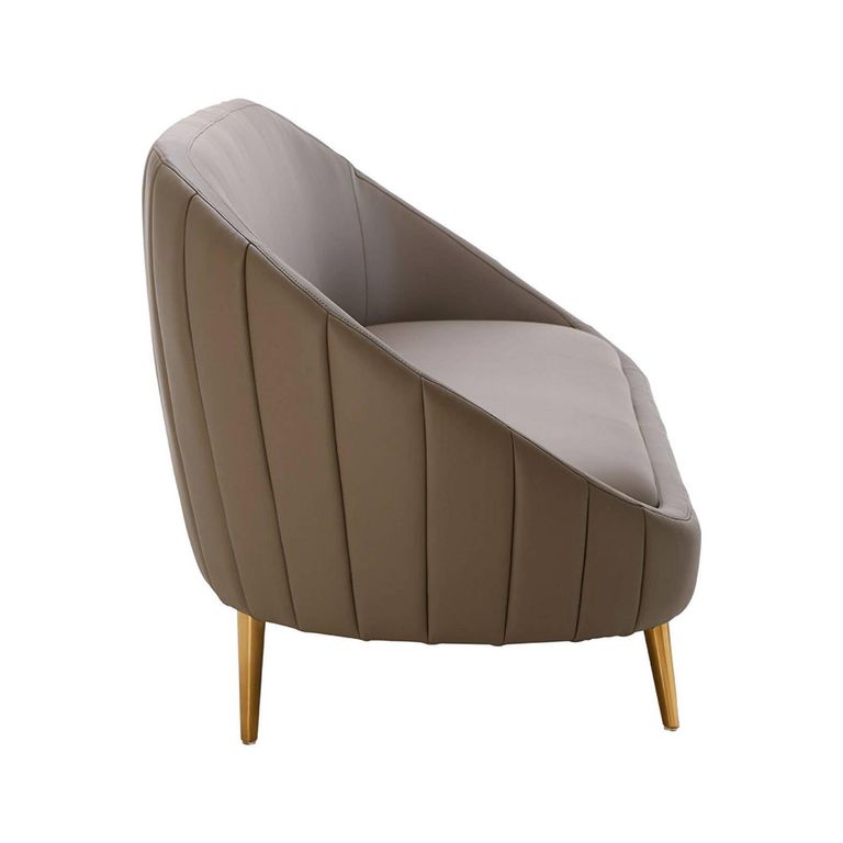 Lagero Sofa - 3 Seater - Brown Faux Leather