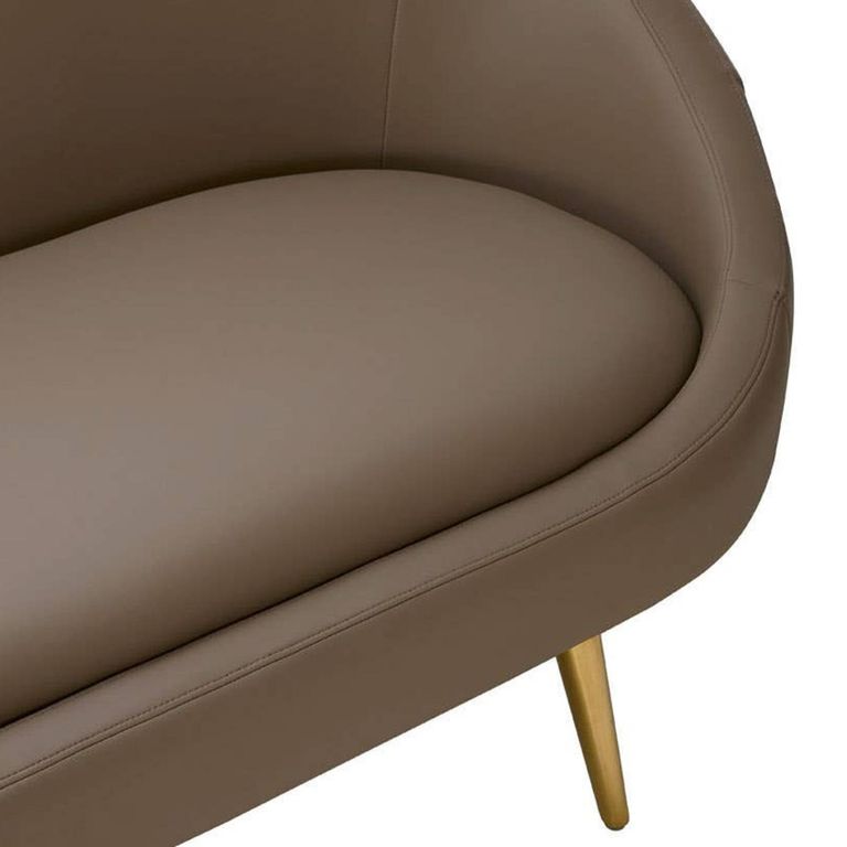 Lagero Sofa - 3 Seater - Brown Faux Leather