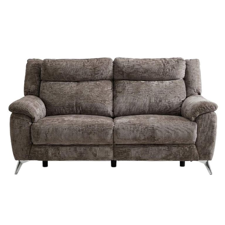 Monroe Electric Recliner Sofa Suite - 3+2 Seater - Adjustable Headrest - Stone - Fabric