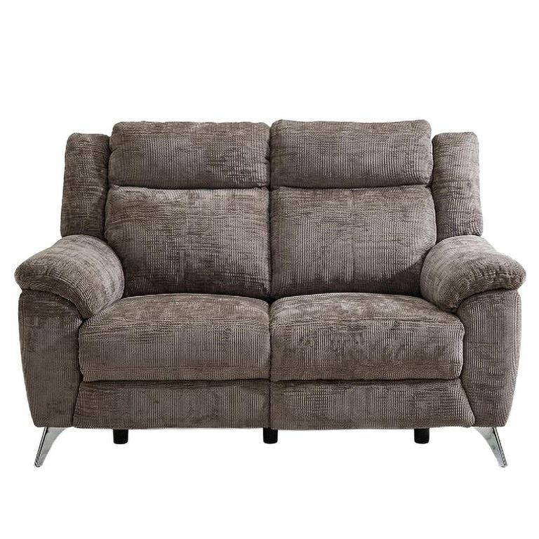 Monroe Electric Recliner Sofa Suite - 3+2 Seater - Adjustable Headrest - Stone - Fabric