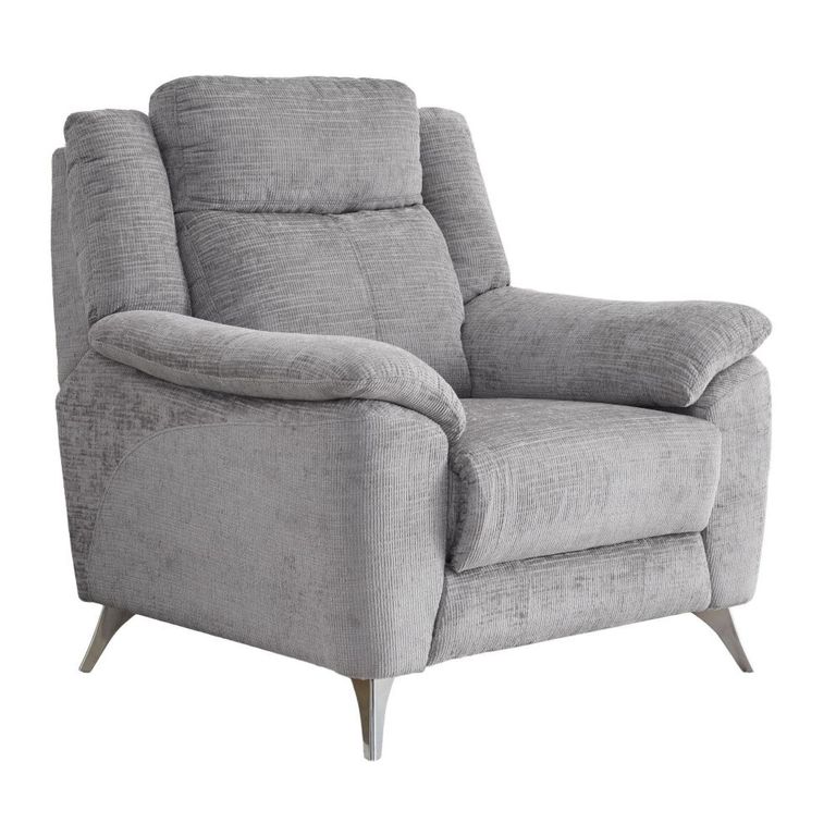 Monroe Sofa Suite - 3+1+1 Seater - Ash Grey - Fabric