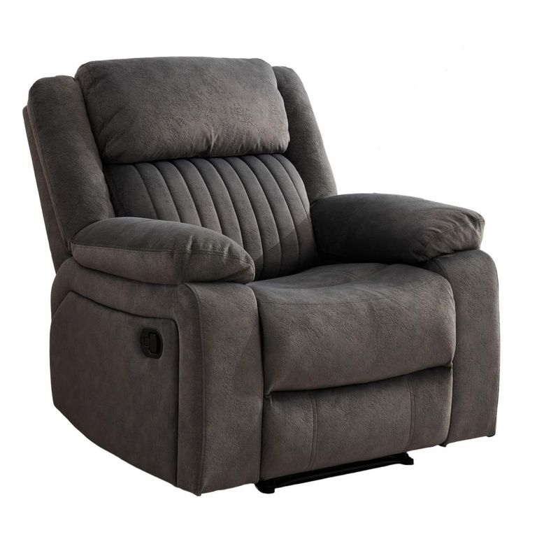 Morgan Manual Recliner Armchair - Iron - Fabric