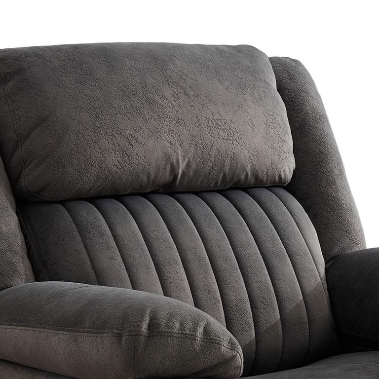 Morgan Manual Recliner Armchair - Iron - Fabric