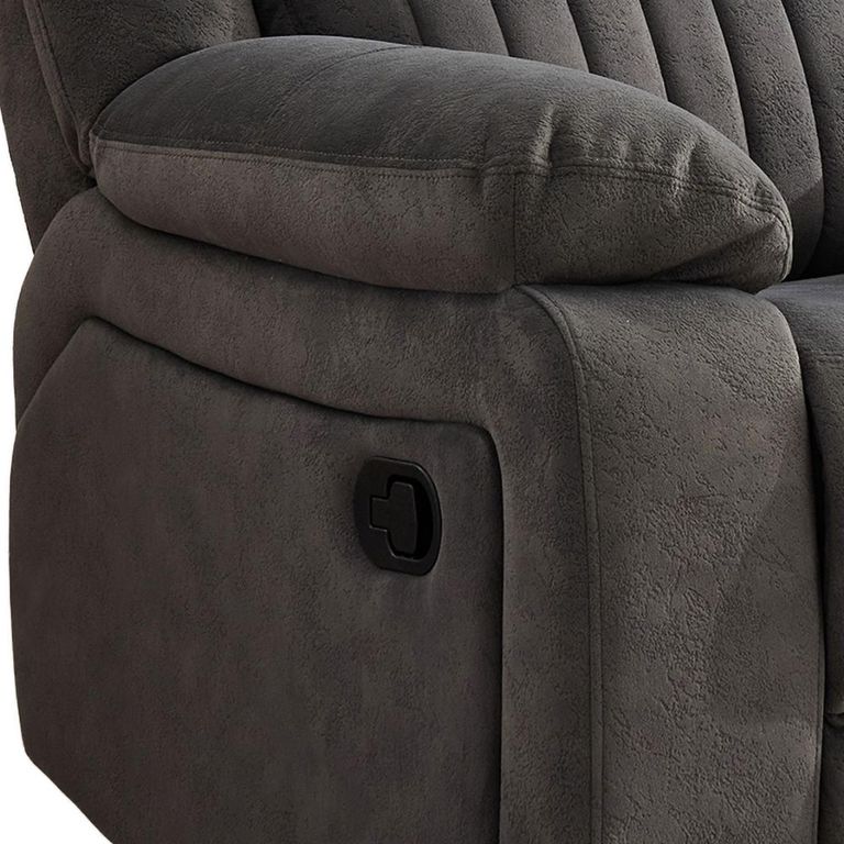 Morgan Manual Recliner Armchair - Iron - Fabric