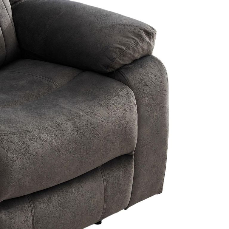 Morgan Manual Recliner Armchair - Iron - Fabric