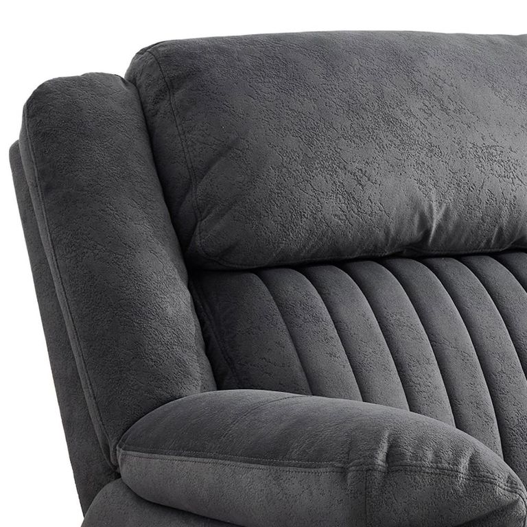 Morgan Manual Recliner Armchair - Slate Grey - Fabric